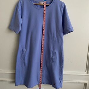 Cotton Spandex Sesoire Soft Blue Shirt Dress